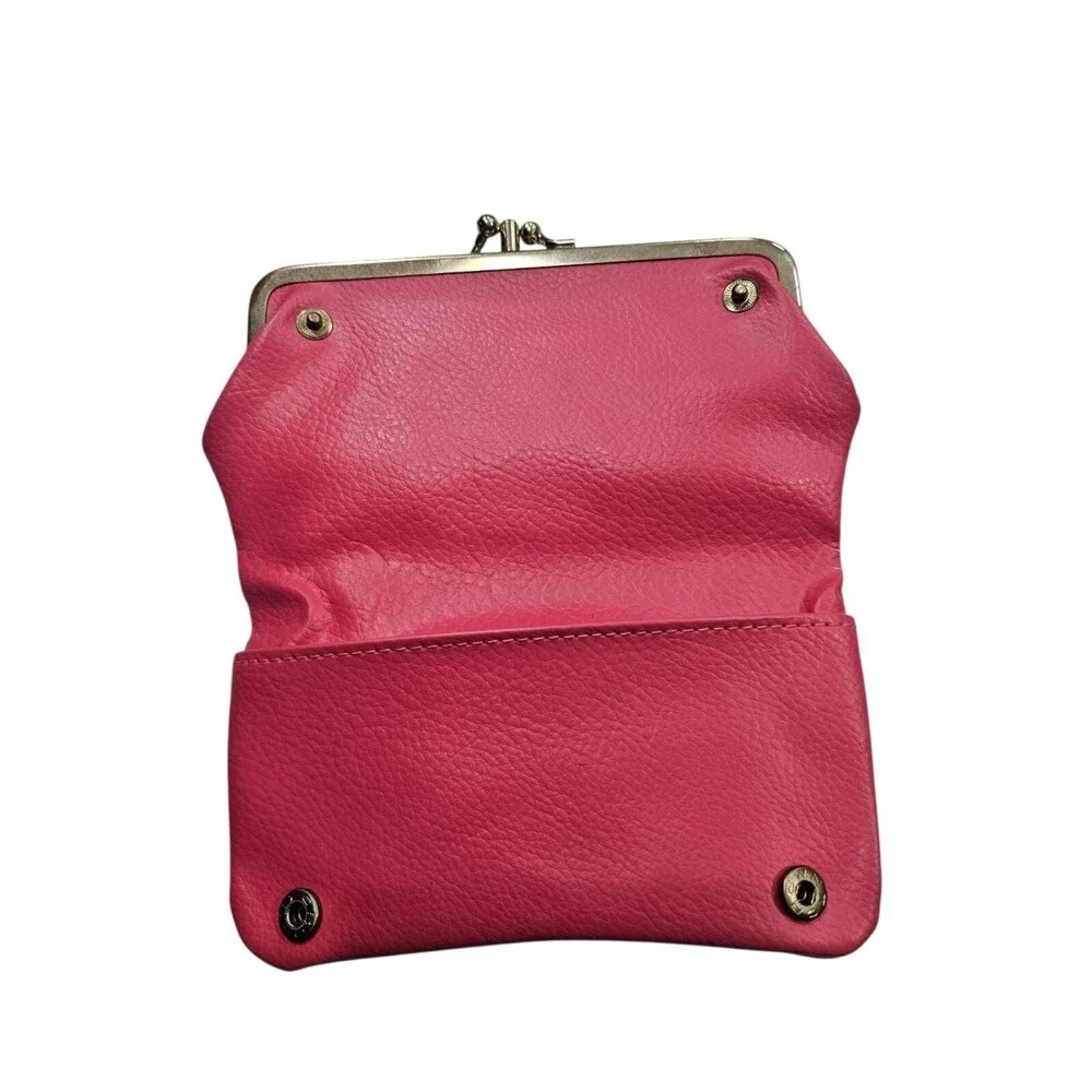 Vintage Pink Faux Leather Clutch Wallet by McDuff